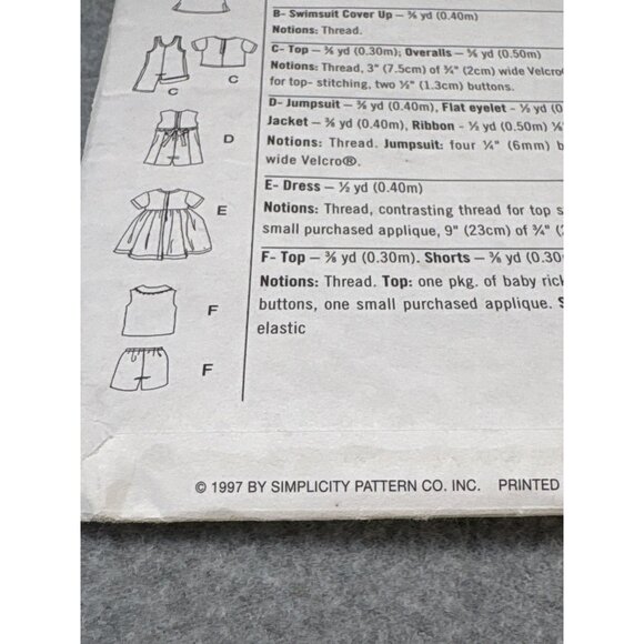 Simplicity Crafts 7688 Doll Clothes Sewing Uncut Pattern for 18-Inch Doll Outfit - Picture 4 of 5